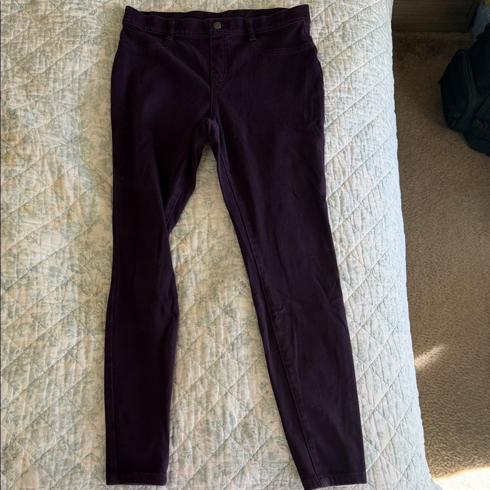 Time and Tru Women's Dark Purple Skinny Pants